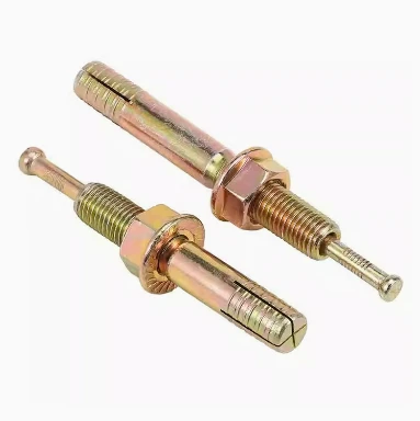 Gelber Hammerschlag-Spreizdübelsatz aus Zink – Hohl- und Massivwandsatz